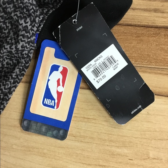 Adidas NBA NY Knicks pullover hoodie Gray Blue NWT - Picture 7 of 7